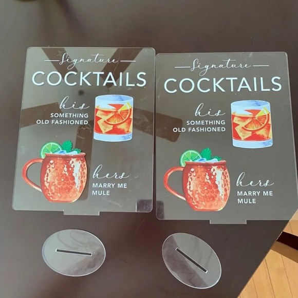 Signature Drink Wedding Bar Signs - Picture 1 of 3